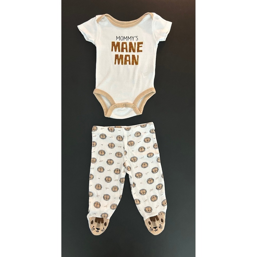 Koala Baby Mommy's Mane Man Lion Bodysuit and Footed Pants Set 0-3M 1345